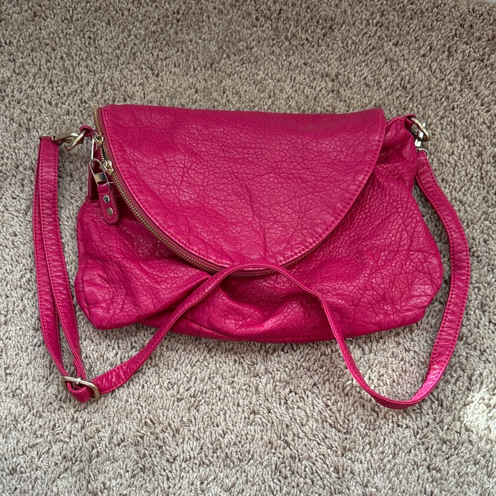 Pink Leather Women's Bag